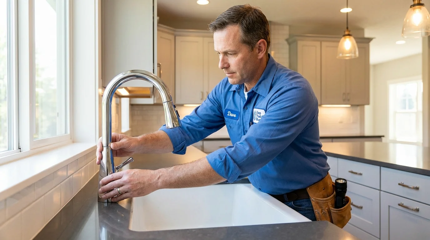 Kitchen faucet installation by Johns Plumbing LLC in Boydton